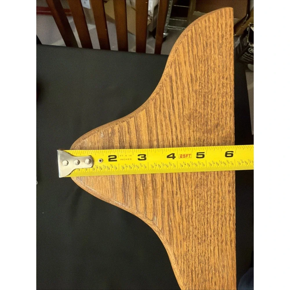 Vintage Solid Oak Hanging Wall Shelf Carved Floral Scroll Appliqué 20